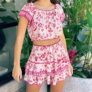 Poupette St. Barth - Camila Mini Skirt - Pink Grasse